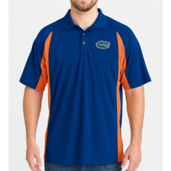 Florida Gators Polo Shirt Vintage Pressbox Blue Orange Pullover Mens Size 2X - Picture 1 of 6